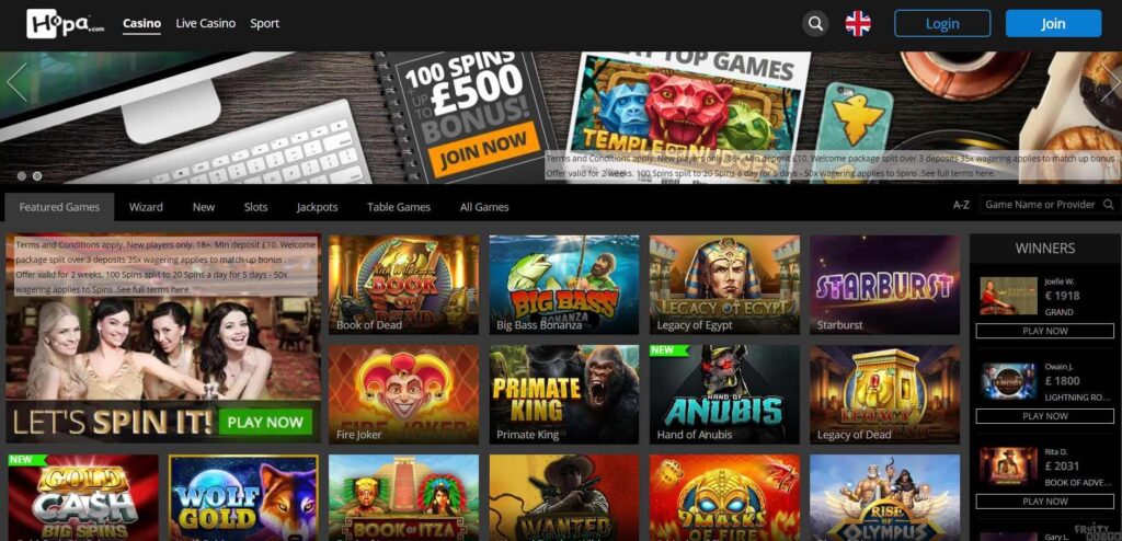 Hopa Casino Review